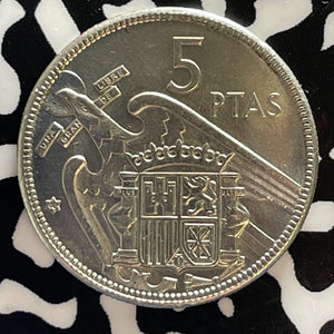 1957(60) Spain 5 Pesetas Lot#T3073 High Grade! Beautiful!