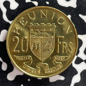 1962 Reunion 20 Francs Lot#T7405 High Grade! Beautiful!