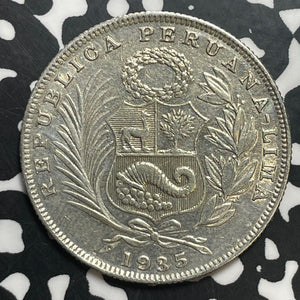 1935 Peru 1/2 Sol Half Sol Lot#T1728 Silver!