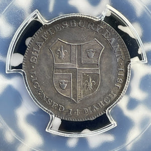 1811 G.B. Dorsetshire Wiltshire 6 Pence Token PCGS MS61 Lot#G768 Silver!