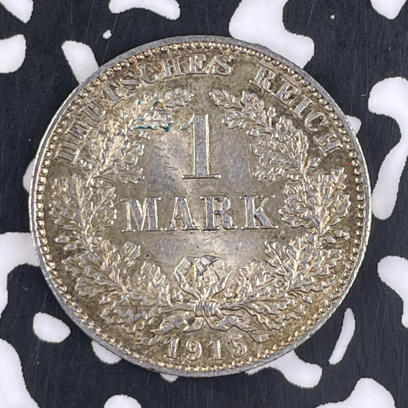 1915-E Germany 1 Mark Lot#F2605 Silver! High Grade! Beautiful!