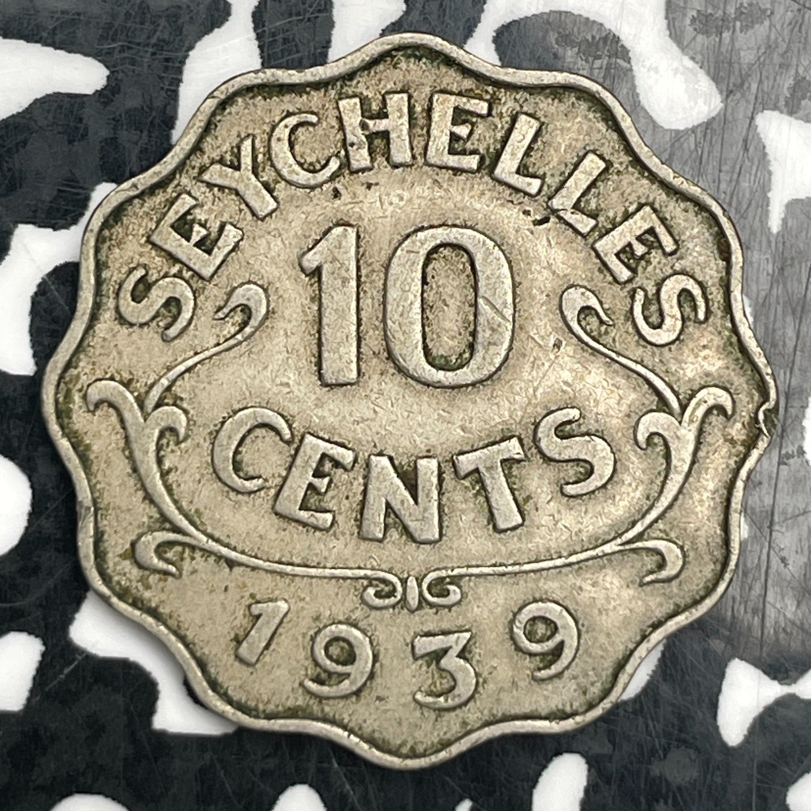 1939 Seychelles 10 Cents Lot#F6666