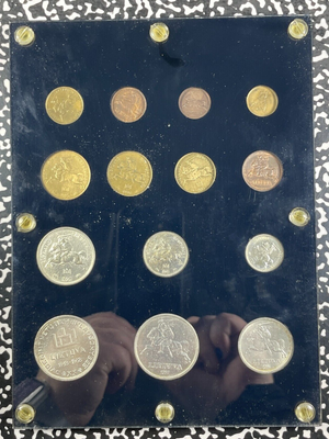 (1925-38) Lithuania Complete Coinage Set In Capital Plastic Lot#B2134 Silver!