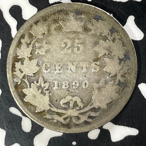 1890-H Canada 25 Cents Lot#T4859 Silver!