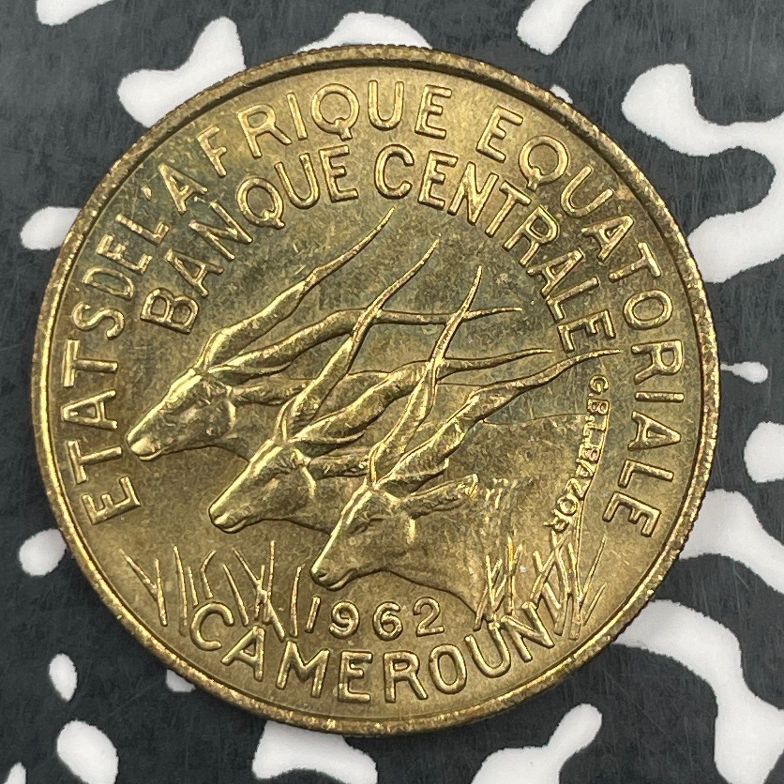 1962 Cameroon 25 Francs Lot#F8149 High Grade! Beautiful!