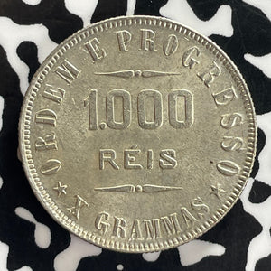 1912 Brazil 1000 Reis Lot#C0978 Silver! High Grade! Beautiful! KM#507