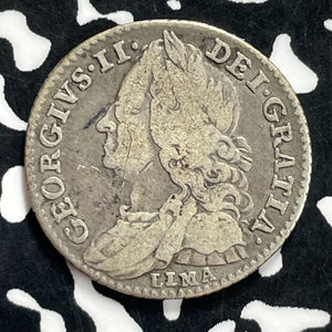 1746-Lima Great Britain George II 6 Pence Sixpence Lot#JM9899 Silver!