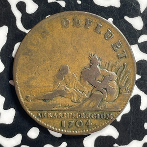1704 France Louis XIV 'It Will Flow' Treasury Jeton Lot#T7174 29mm