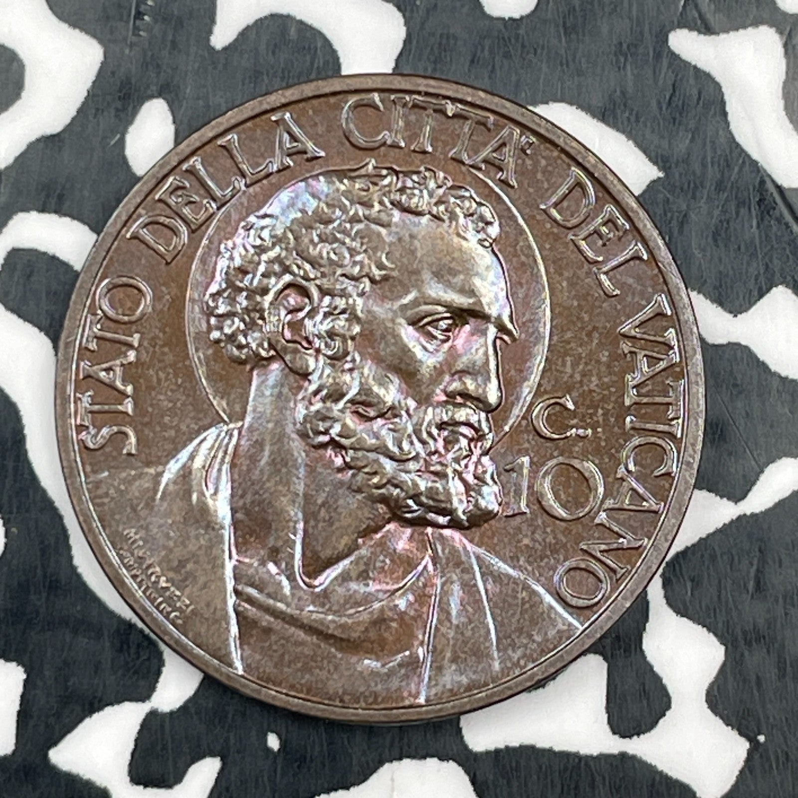 1931 Vatican City 10 Centesimi Lot#N1441 High Grade! Beautiful!