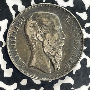 1866-Mo Mexico Empire Of Maximillian 50 Centavos Lot#JM0113 Silver! Scarce!