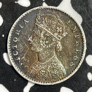 1900 India 2 Annas Lot#E6214 Silver!