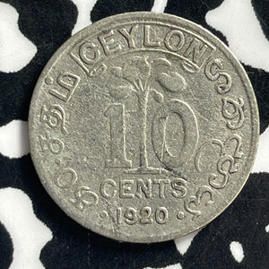 1920 Ceylon 10 Cents Lot#C0800 Silver!
