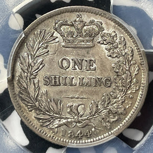 1844 Great Britain Victoria 1 Shilling PCGS XF45 Lot#G8758 Silver! S-3904