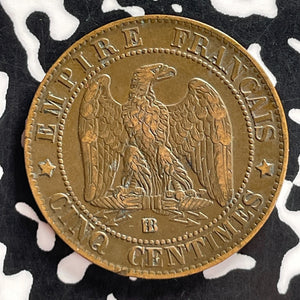 1864-BB France 5 Centimes Lot#T7261 Nice!