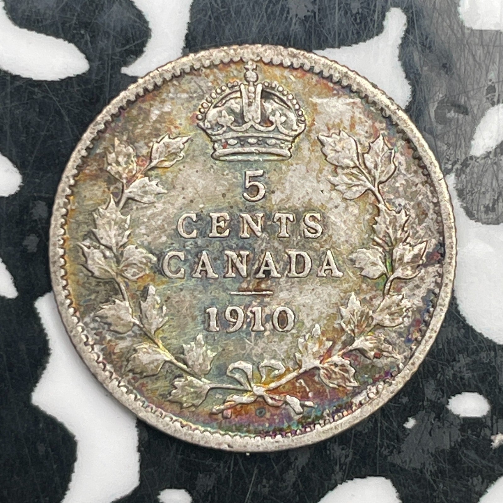 1910 Canada 5 Cents Lot#N2600 Silver!