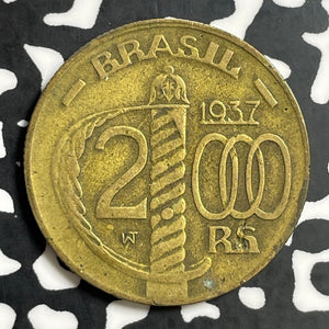 1937 Brazil 2000 Reis Lot#E9085