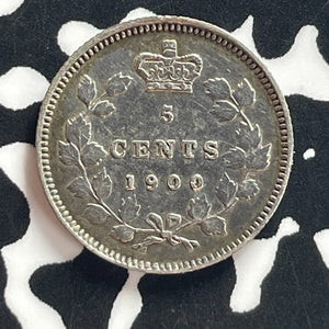 1900 Canada 5 Cents Lot#T7595 Silver! Nice!