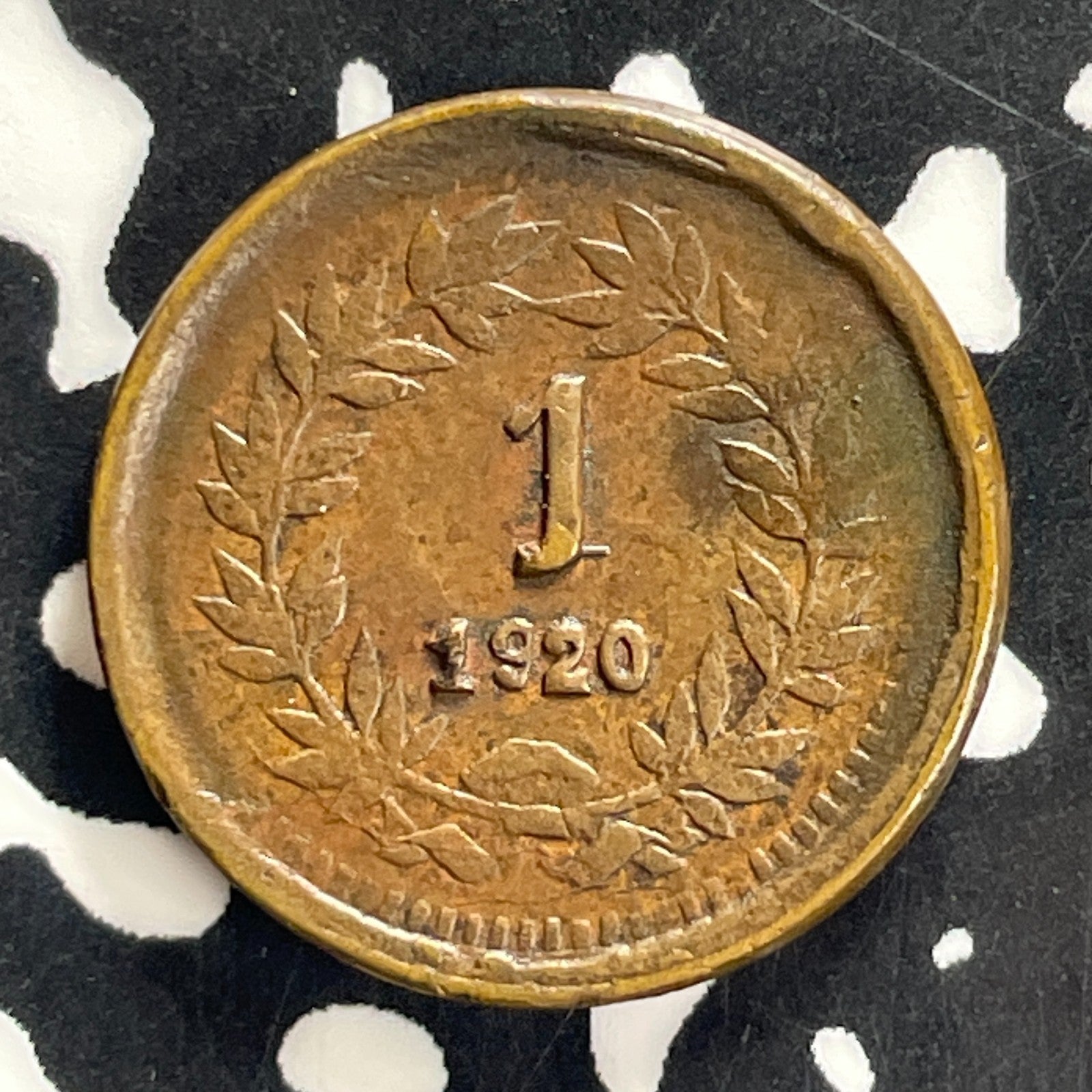 1920 Honduras 1 Centavo Lot#JM0182 Very Scarce! 30,000 Minted