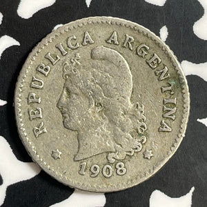 1908 Argentina 10 Centavos Lot#E9099