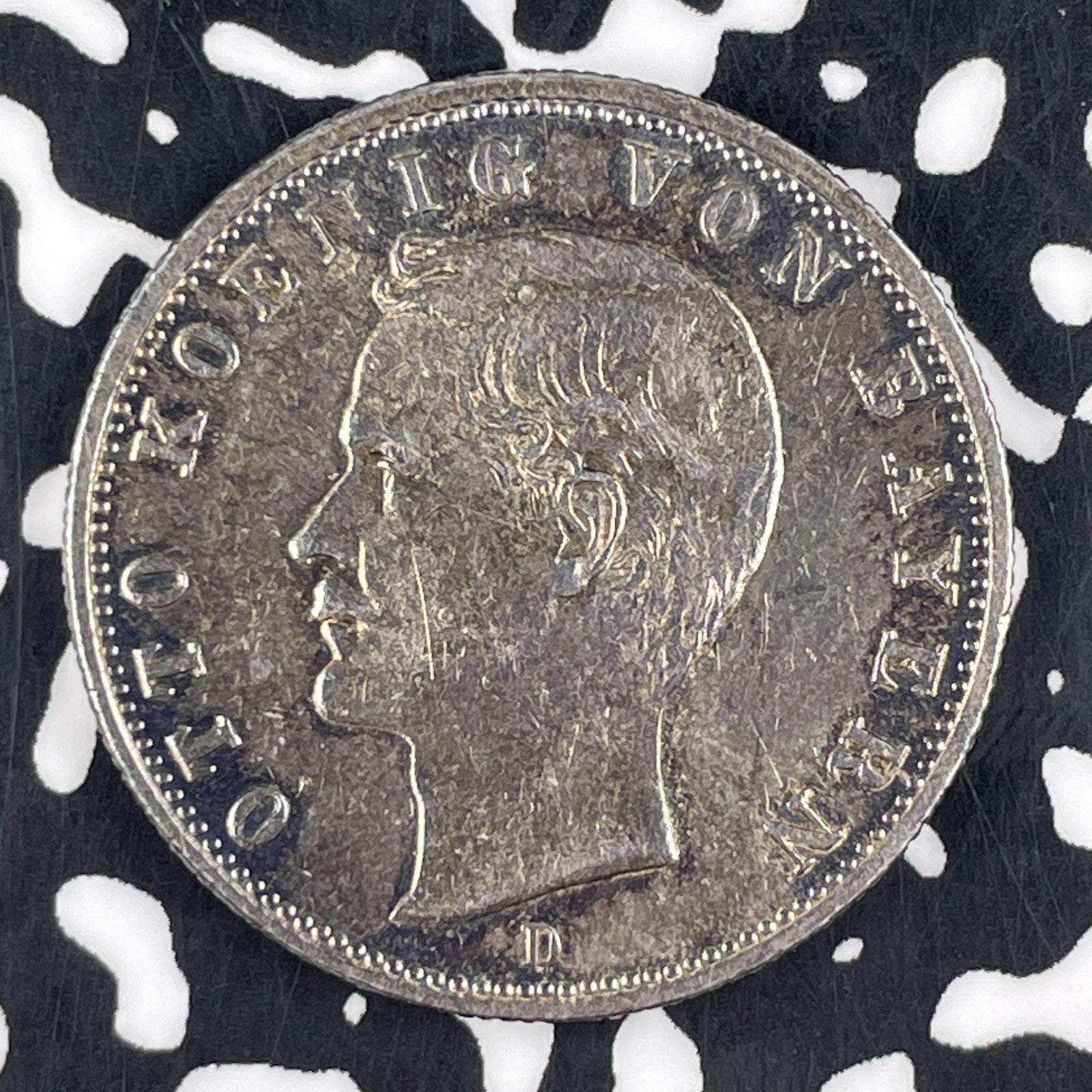 1907-D Germany Bavaria 2 Mark Lot#JM1264 Silver! High Grade! Beautiful!
