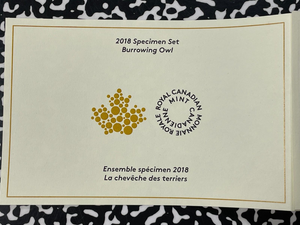 2018 Canada 6x Coin Specimen Set Lot#B2144 With Case & C.O.A. Burrowing Owl