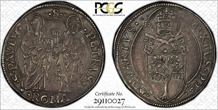 (1471-84) Papal States Sixtus IV 1 Grosso PCGS XF45 Lot#G1595 Silver!