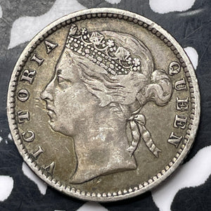 1887 Straits Settlements 10 Cents Lot#MK280 Silver!
