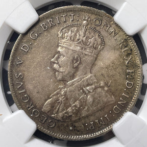 1924 Australia 1 Florin NGC AU53 Lot#G8538 Silver!