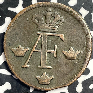 1763 Sweden 1 Ore Lot#T0148