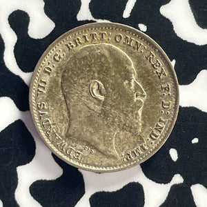 1902 Great Britain 3 Pence Threepence Lot#T8663 Silver! Nice!