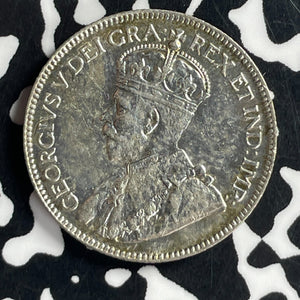 1929 Canada 25 Cents Lot#T7162 Silver! Nice!