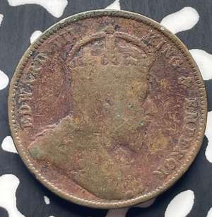 1908 Straits Settlements 1/2 Cent Half Cent Lot#T8918