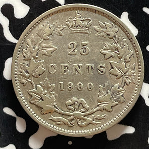 1900 Canada 25 Cents Lot#T5387 Silver!
