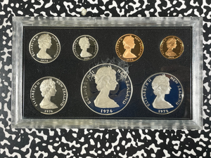 1976 New Zealand 7x Coin Proof Set Lot#B2596 With Original Case