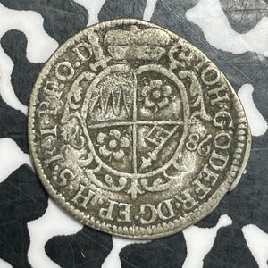 1686 Germany Wurzburg 1 Schilling Lot#T6511 Silver! Scarce!