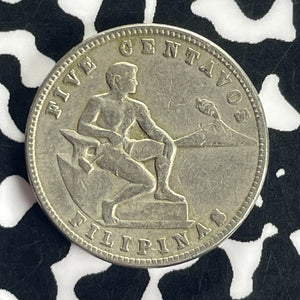 1935-M U.S. Philippines 5 Centavos Lot#T8698 Nice!