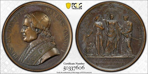 1846 Papal States Possession Of The Lateran Medal PCGS SP62 Lot#GV7960