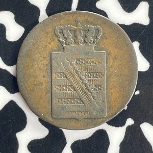 1837-G Germany Saxony 1 Pfennig Lot#T8796