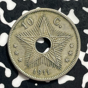1911 Belgian Congo 10 Centimes Lot#C0480