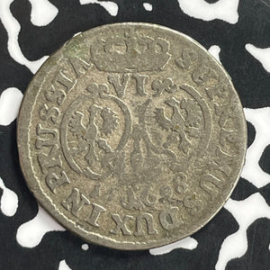 1698 Germany Brandenberg-Prussia 6 Groschen Lot#C0027 Silver!