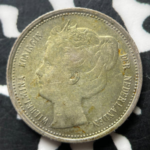 1901 Netherlands 10 Cents Lot#JM8947 Silver! Nice!