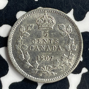 1907 Canada 5 Cents Lot#T7012 Silver! Nice!