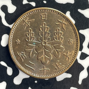(1923) Japan 1 Sen Lot#T8730 High Grade! Beautiful!