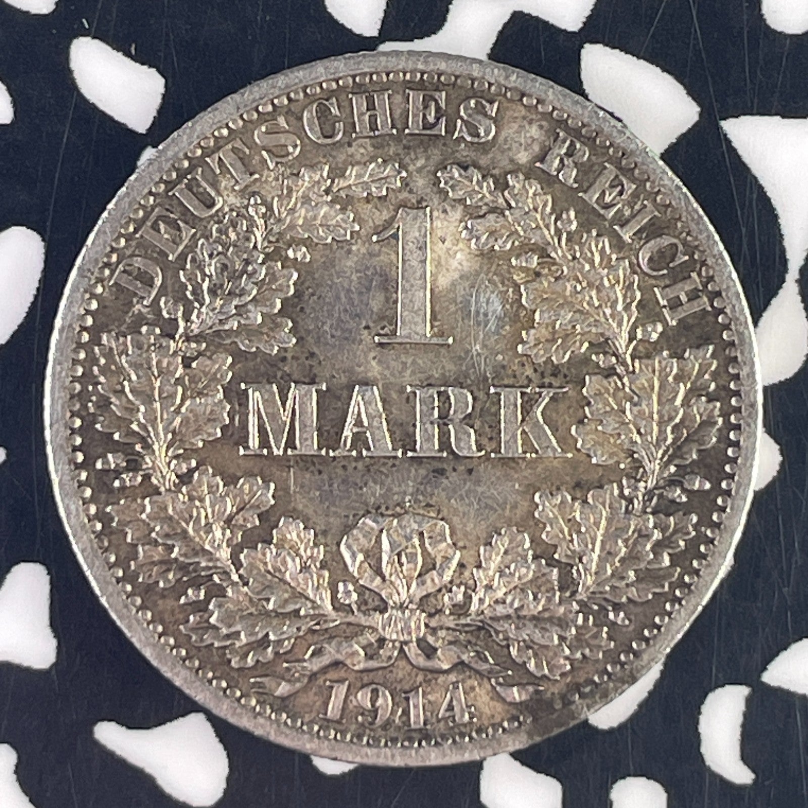 1914-A Germany 1 Mark Lot#F2327 Silver! High Grade! Beautiful!
