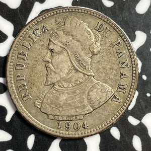 1904 Panama 10 Centesimos Lot#E2124 Silver!