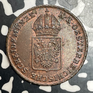 1816-A Austria 1 Kreuzer Lot#T3593 High Grade! Beautiful!