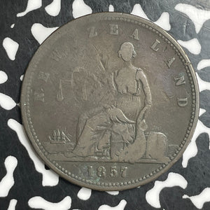 1857 New Zealand 1 Penny Token Lot#T6690 KM#Tn16