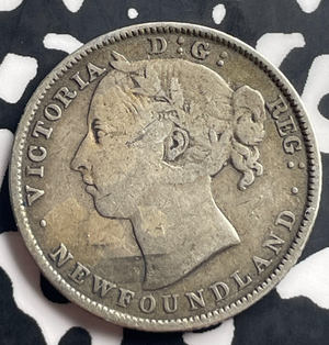 1890-C Newfoundland 20 Cents Lot#T8987 Silver!