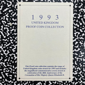 1993 Great Britain 8x Coin Proof Set Lot#B2653 With Silver! With Case & C.O.A.