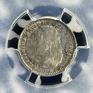 1892 Netherlands 10 Cents PCGS MS63 Lot#G774 Silver! Choice UNC!